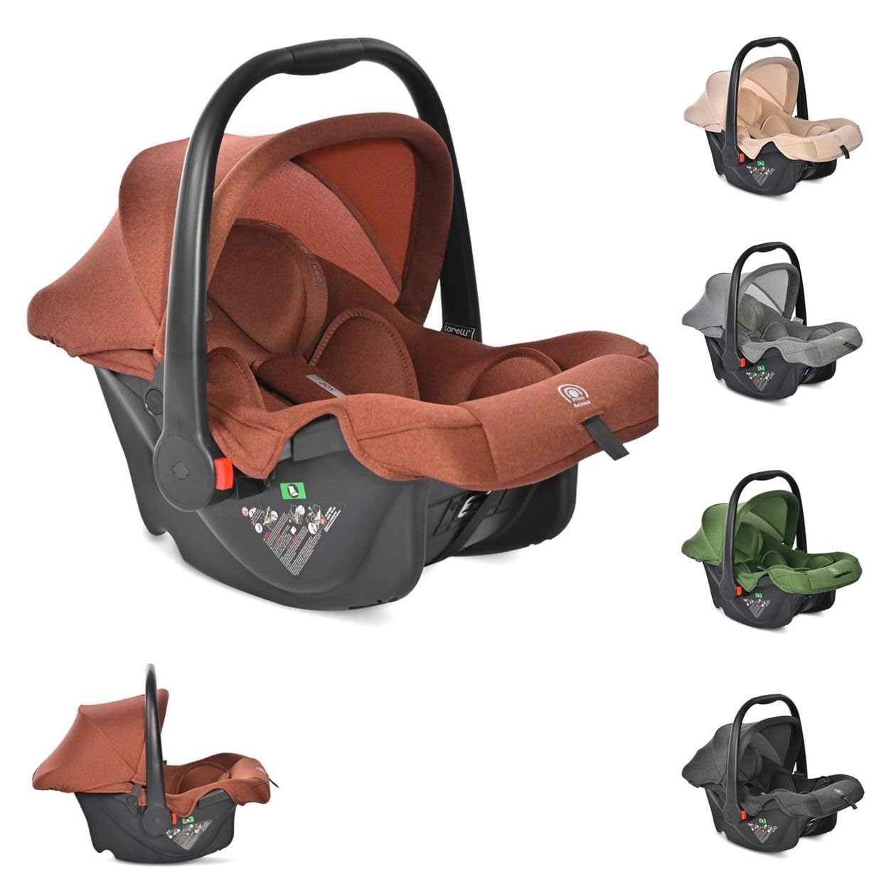 Lorelli silla de auto i-Size Joy (40-87 cm) ajustable, espuma viscoelástica, color:marrón