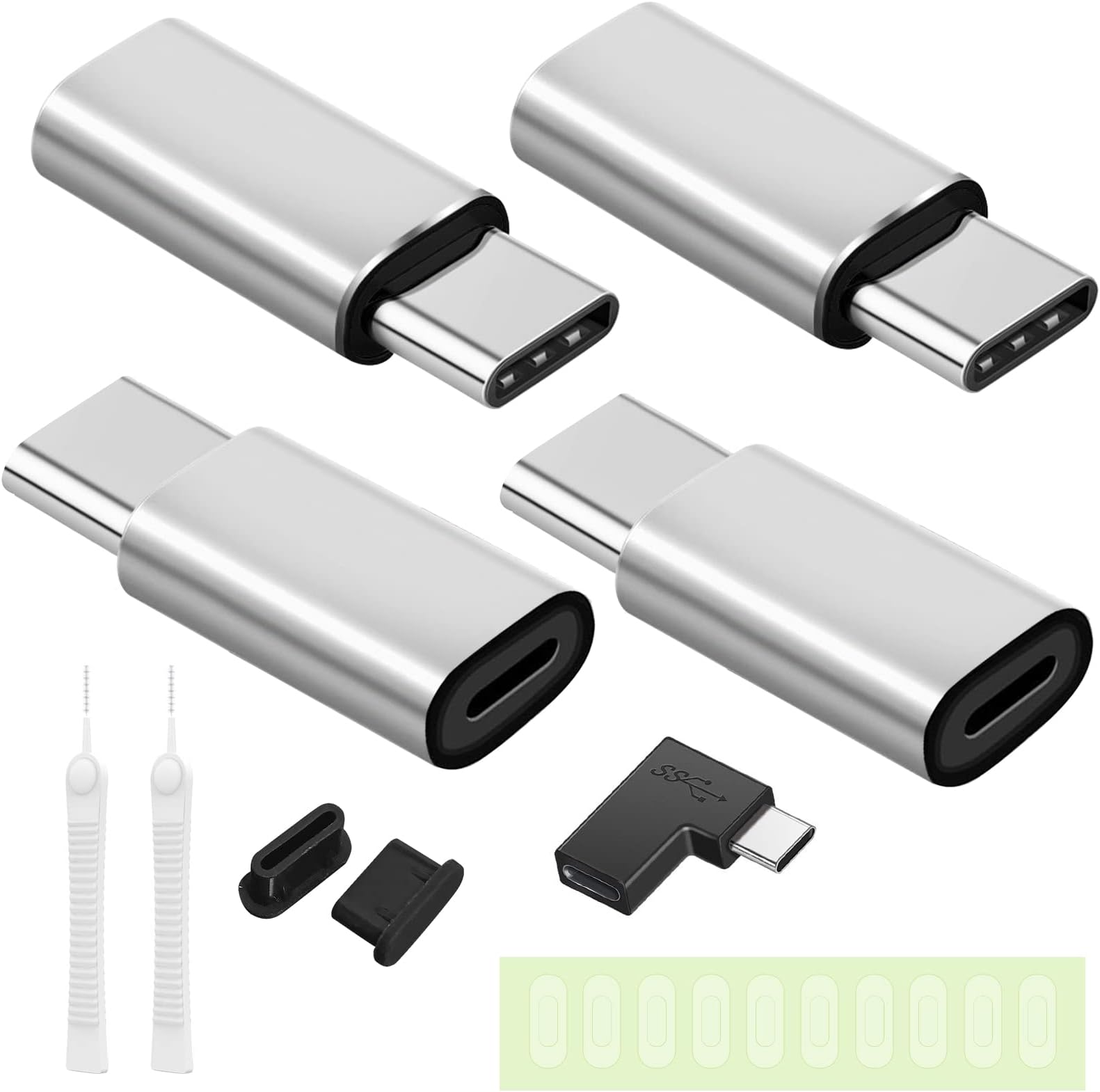 Adattatore USB C Femmina A Micro B Maschio 10 Gbps - Convertitore Dati In Alluminio Per Disco Rigido Esterno, SSD, Fotocamera, Telefono - 2 Pezzi