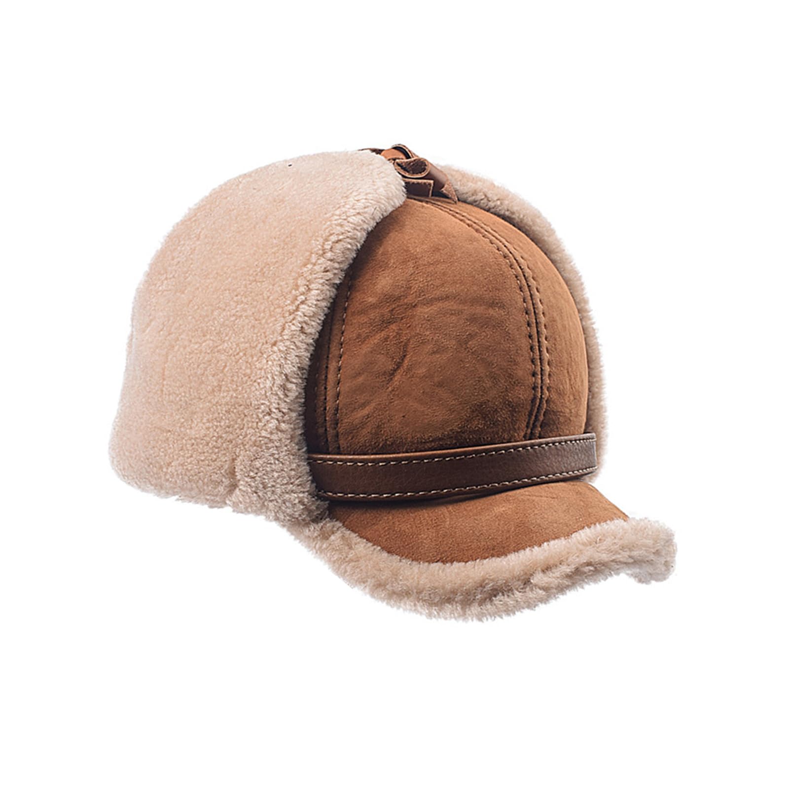 Gorro con solapa para las orejas, para deportes al aire libre, gorras, calavera, resistente al viento, senderismo, esquí, gorras, gorras, gorras, lana de oveja gruesa