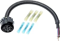 MECMO USCAR 7-Pin Replacement Wiring Harness - Universal Trailer Plug for Ford, GM, Chevy Trucks, Dodge Ram
