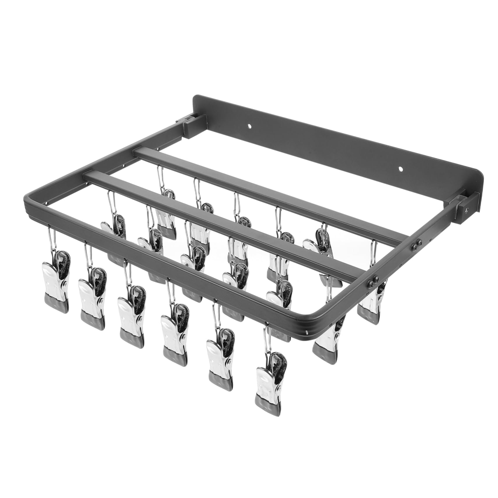 OFFSCH Drying Rack Hangers Racks for Clothes Coat Hanger Underwear Rack Socks Hanger Organizer Laundry Clips Hanger with Clips for Underwear Clothes Hanger Laundry Rack Aluminum