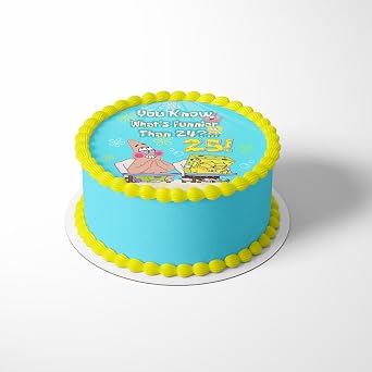 7.5 Inch Edible Cake Topper Whats Funnier Than 24 25 Themed Birthday Party Collection of Edible Cake Decorations round