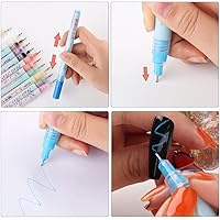 Vista 6 de Juego de pinceles para uñas con grafiti 12 piezas, marcadores impermeables de pintura, líneas de gel de secado rápido, puntas para hacer puntos
