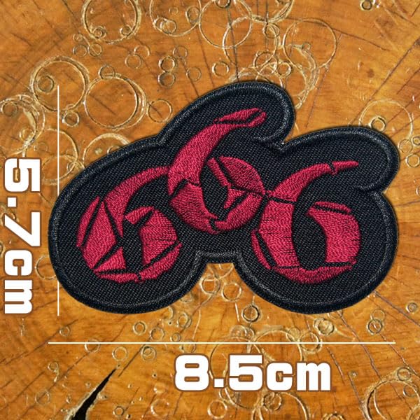 Amazon.co.jp: アイロンワッペン【666】獣の数字 悪魔の数字 オーメン