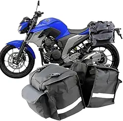 Baslu Alforge para Moto 40L – Super Espaçoso, Impermeável e Resistente, com Bolso Externo e Design Funcional para Viagem e Uso Diário