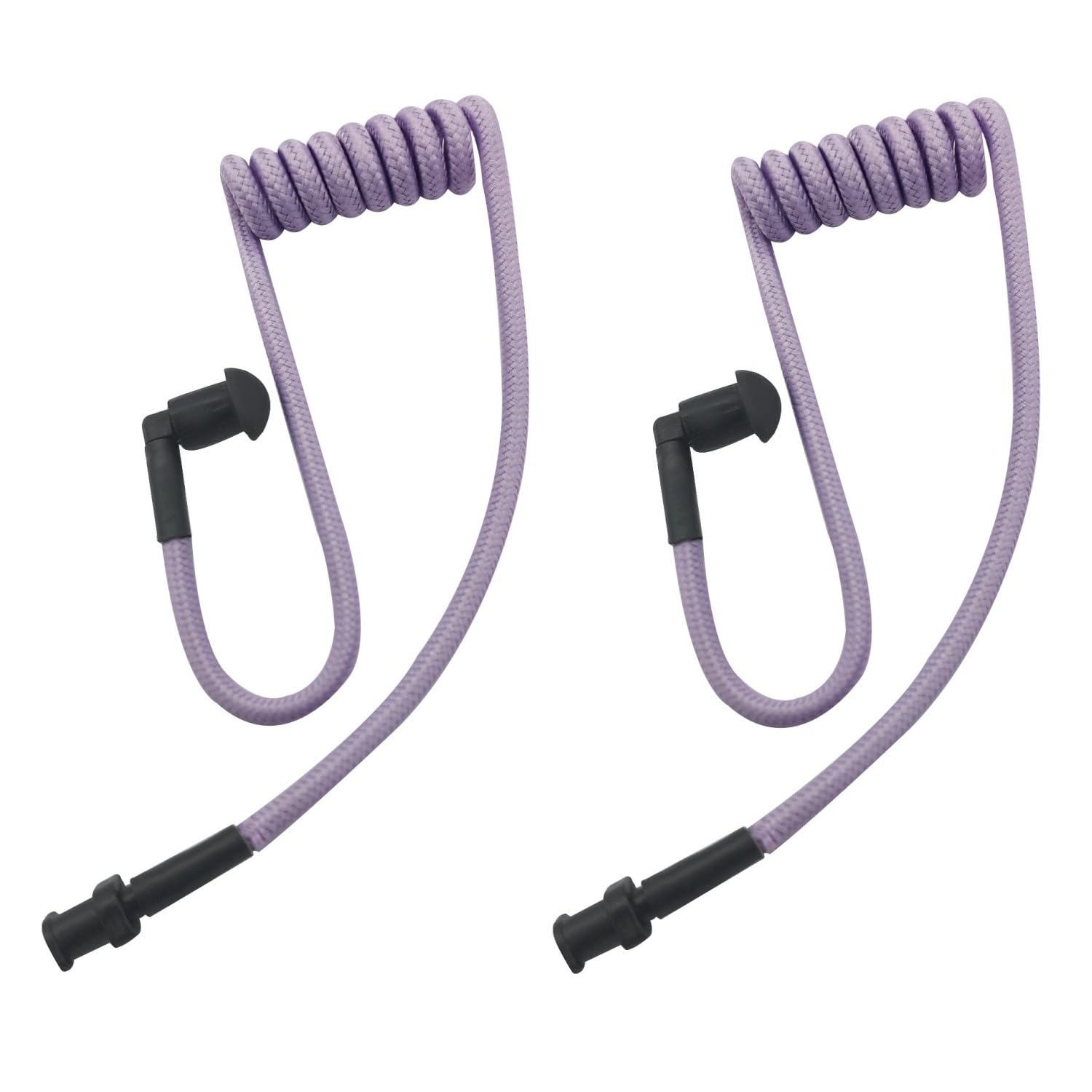 PZYPYM Acoustic Braided Tube Earpiece Replacement,Nylon Kinitted Fabric Ear Piece Coils for Walkie Talkie Two Way Radio Surveillance Headphones