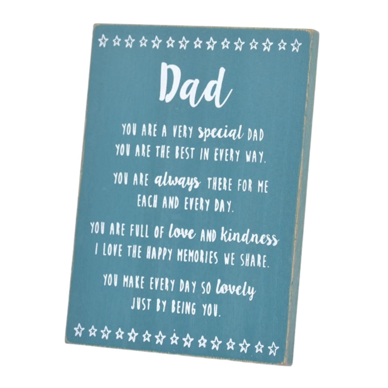 Blue Word Plaque - Dad - Sentiments From The Heart