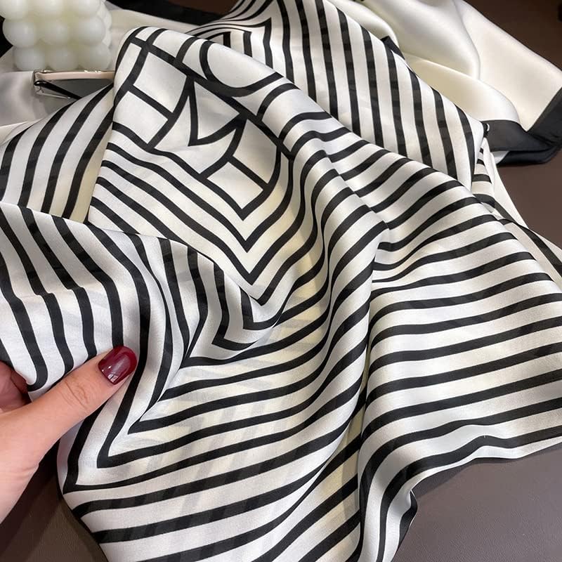 FairyCity Mulberry Silk Scarfs For Women Square Scarf 35" Lightweight Neckerchief Hair Bandanas Scarves - Image 4