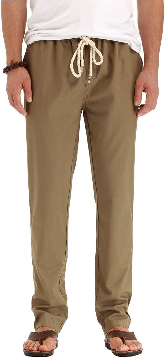 LILBETTER Men's Casual Linen Pants