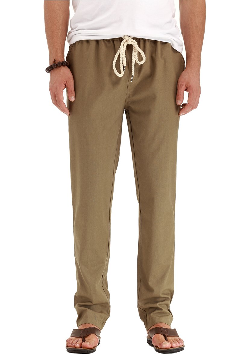 LILBETTER Men's Casual Linen Pants