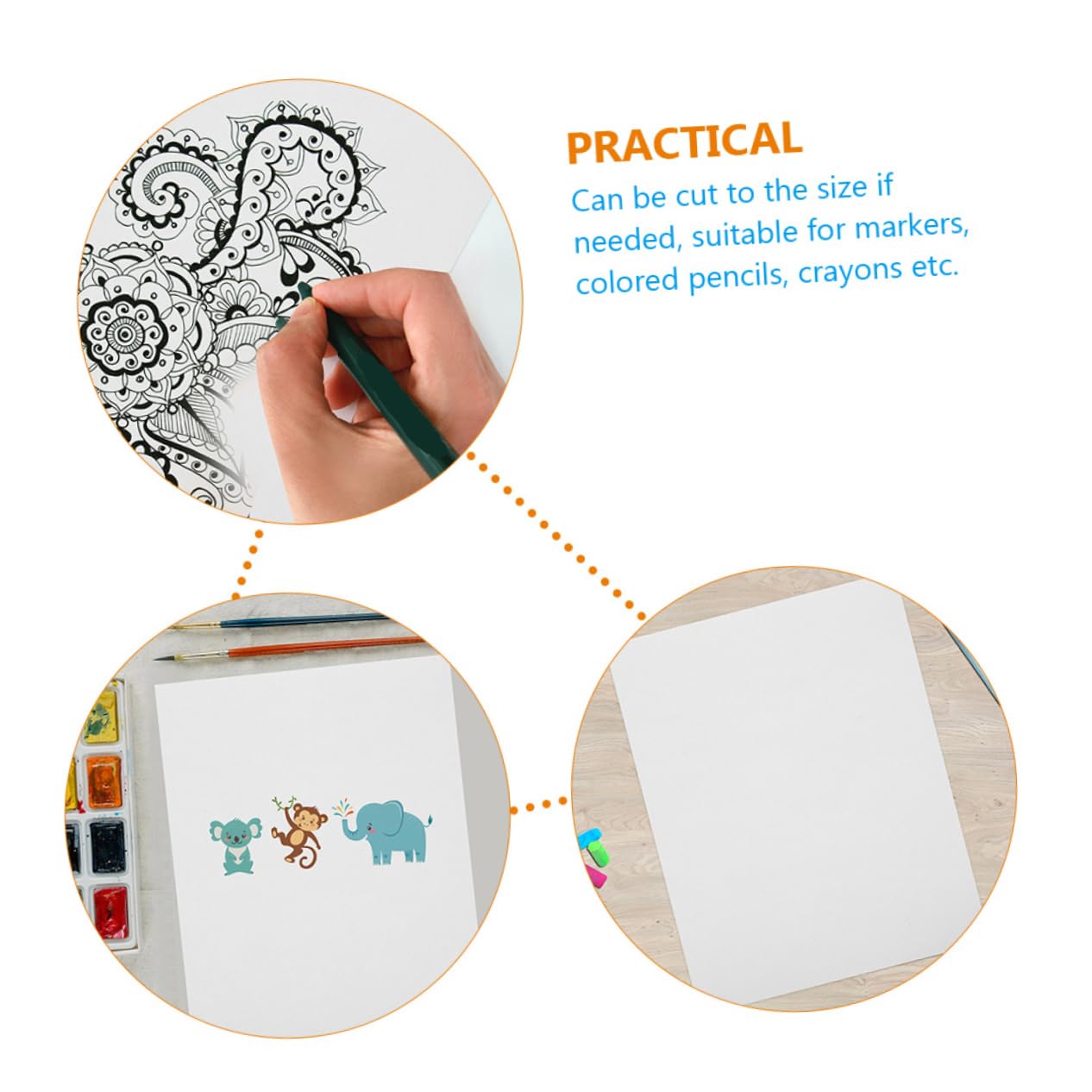 Aquarellpapier für Künstler und Kinder 100 Blatt Weiß Einschulung Feier