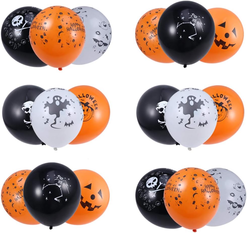 Kesyoo 100ピースハロウィンラテックス風船パンプキンスカル風船キッズパーティーデコレーション用トリックオアトリートおもちゃゲームキッズプレゼント12インチ 定期入れの Kesyoo 100ピースハロウィンラテックス風船パンプキンスカル風船キッズパーティーデコレーション用トリックオアトリートおもちゃゲームキッズプレゼント12インチ 定期入れの