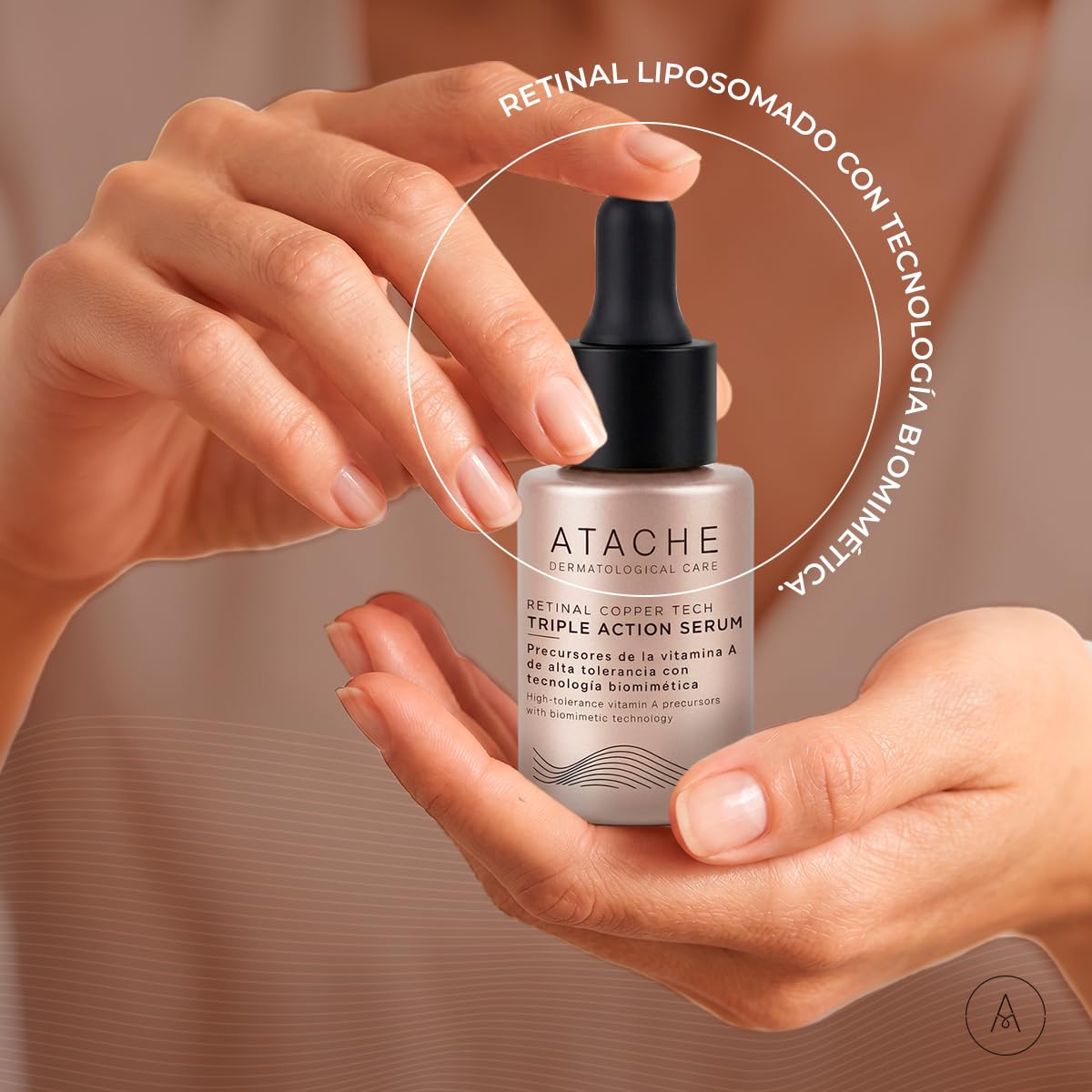 ATACHE Retinal Copper Tech - Siero retinal viso rassodante, anti-età, 30 ml