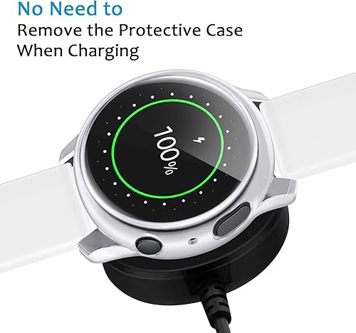 Miniatura 6 de Amzpas Paquete de 4 Compatible con Samsung Galaxy Watch Active 2 Funda protectora de pantalla de 1.575 pulgadas, TPU suave cubierta completa para