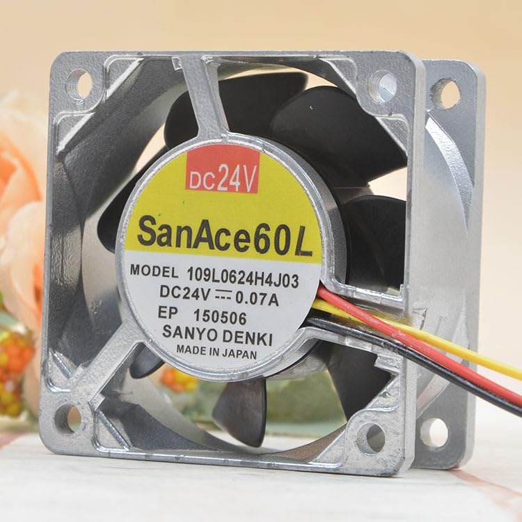 for Sanyo 24V 0.07A 6025 109L0624H4J03 6CM Metal High Temperature Fan
