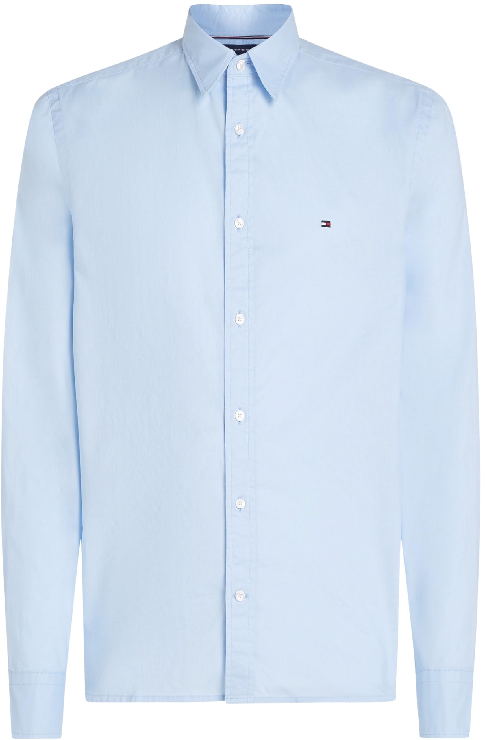 Tommy Hilfiger Camisa Hombre Flex Poplin Kent Collar Camisa Business, Azul (Sweet Blue), XS
