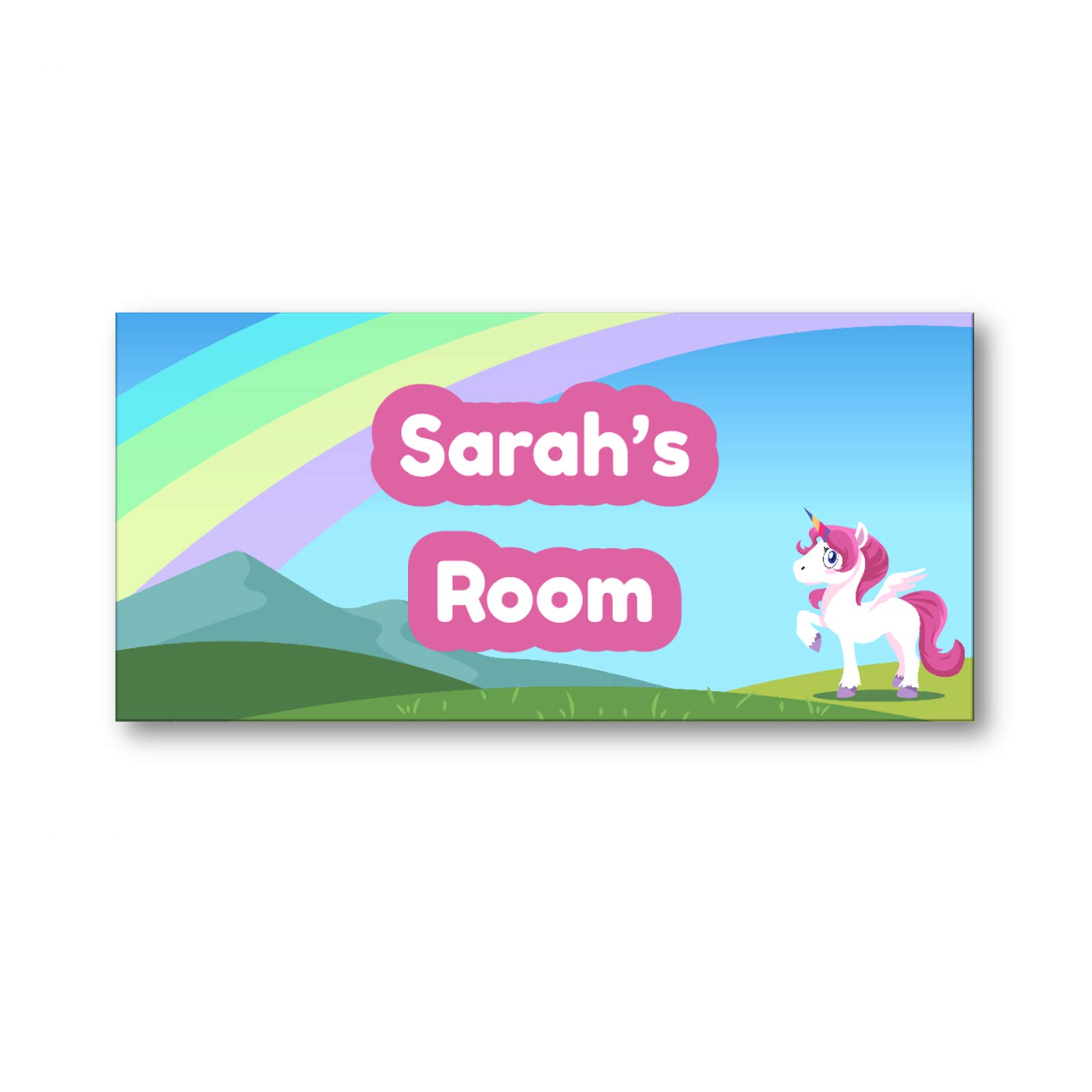 Children's Personalised Name Bedroom Nursery Door Signs - Unicorn Design