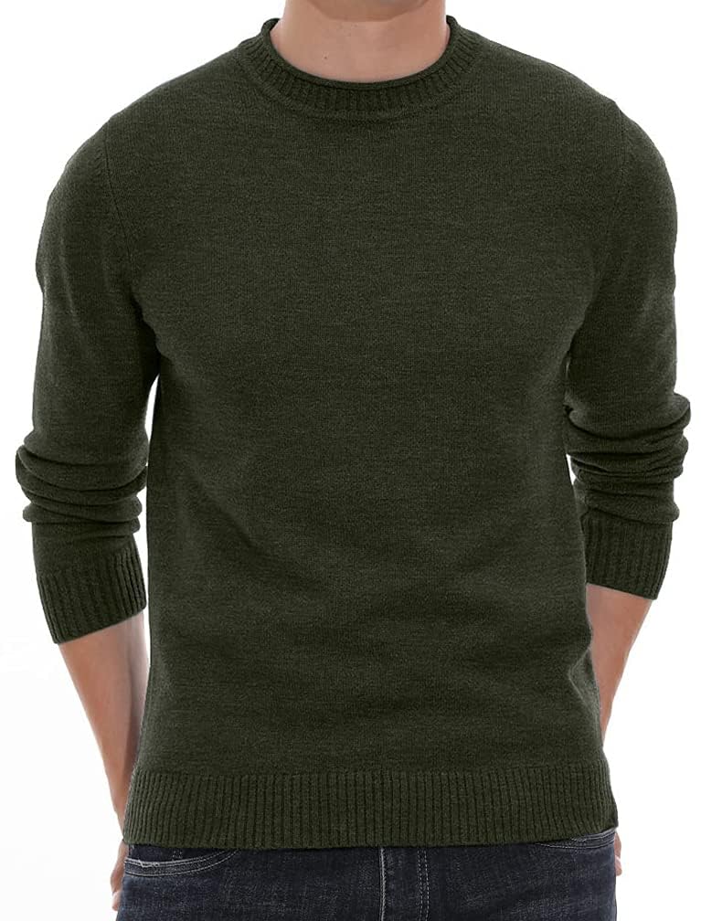 Sailwind Pull Homme Col Rond Maille Top Homme Classique Vintage Casuals Automne Hiver Couleur Unie Chaude