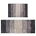 Produktbild Aonewoe Badteppiche 2er Set Soft Shag Badteppich Küchenteppich Fußmatte rutschfeste Mikrofaser Saugfähige Fußmatte Bad Duschteppiche (Grau,45x65cm+45x120cm)