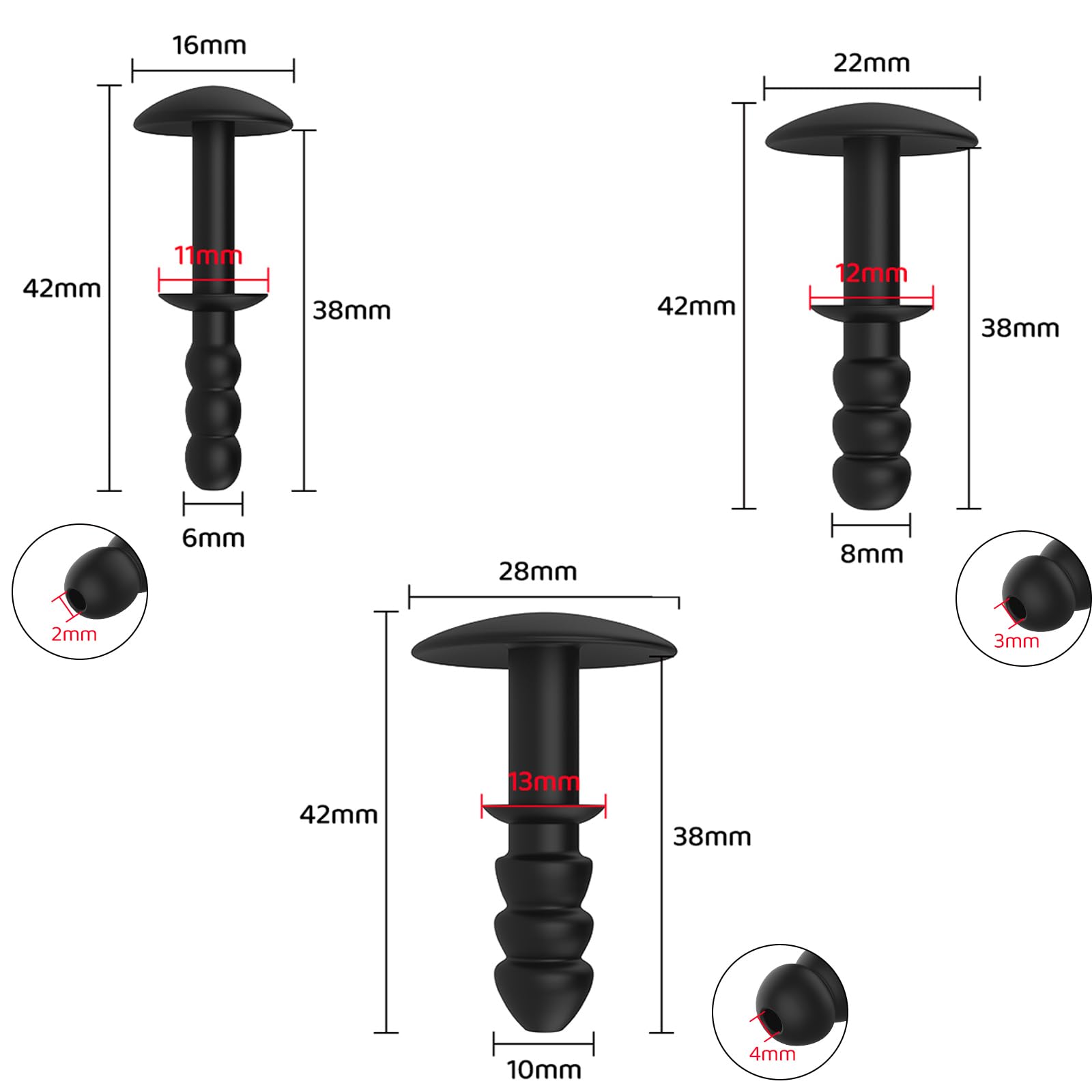 Set Di 3 Dilatatori Plug Uretrale in Silicone Plug Per Pene Catetere Cavo Dilatatori Uretrali Per Uomini Stimolazione Della Prostata Giocattoli Sessuali
