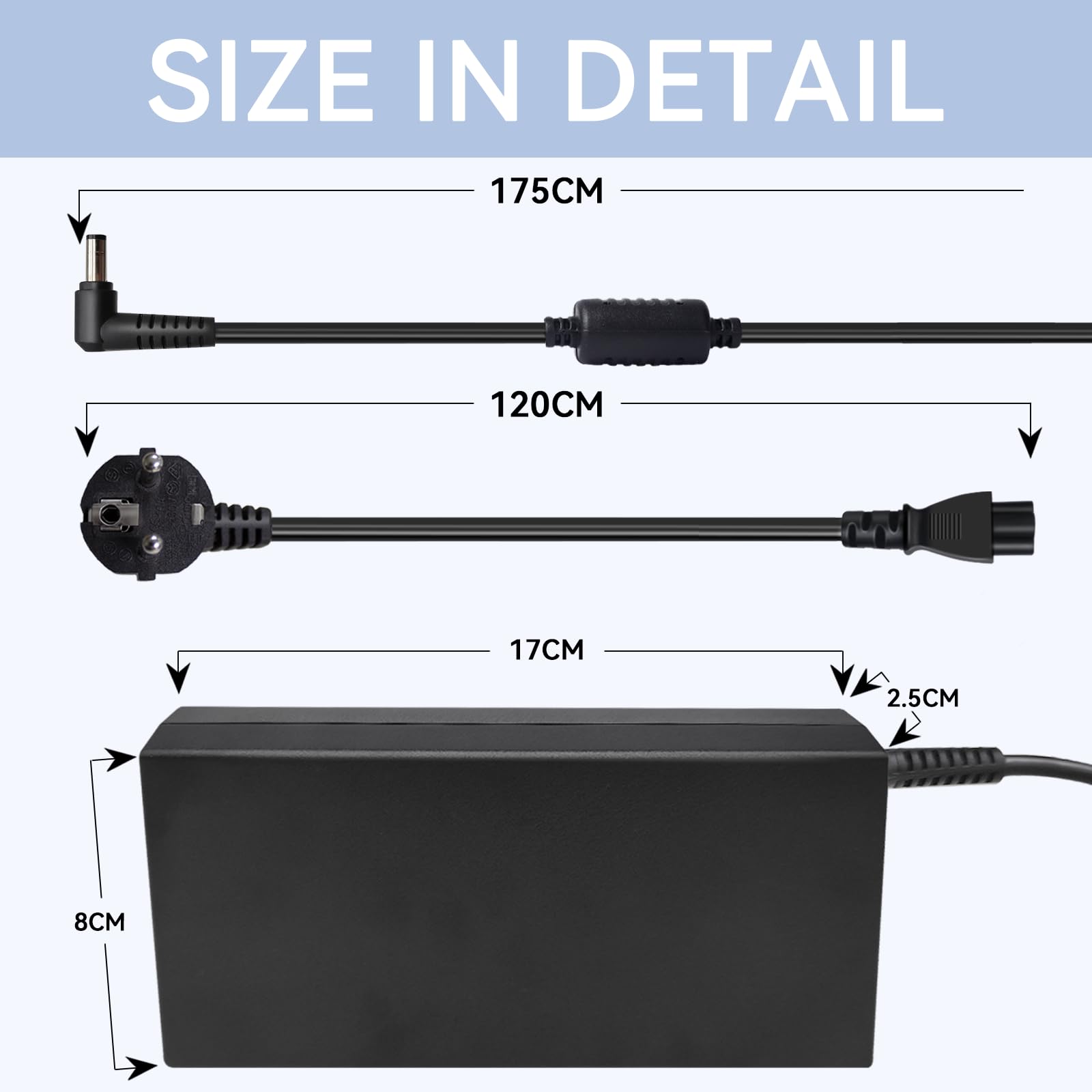 ANTWELON 180W Ładowarka do laptopa MSI GS63 GS63VR GE62 GE70 WS66 WS75 GT70 GT60 GP62 GF65 GF75 GS75 GS73 GS70 Creator 15 17M 15M Bravo 17 15, 19,5V 9,23A 5,5 * 2,5mm