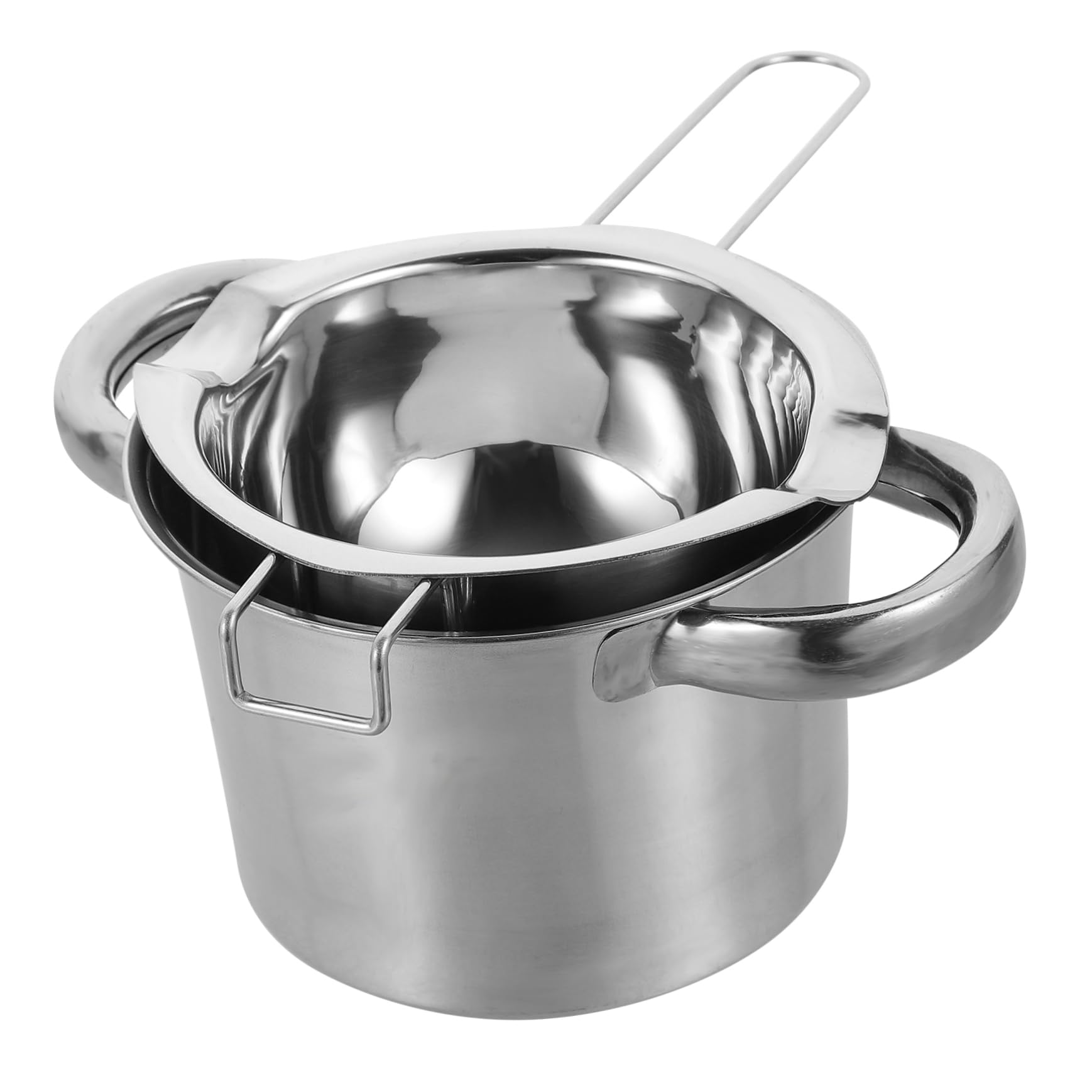 PRETYZOOM 1set Stainless Steel Chocolate Melting Pot for Cheese Butter and Candy Lightweight Double Boiler for Kitchen Use Easy to Clean and Store