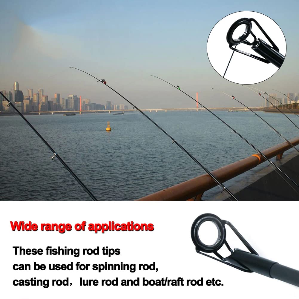 Kit Anelli Guida Per Canna Da Pesca - 7 Taglie In Acciaio Inox E Ceramica, 1.6-2.8mm, Per Riparazione