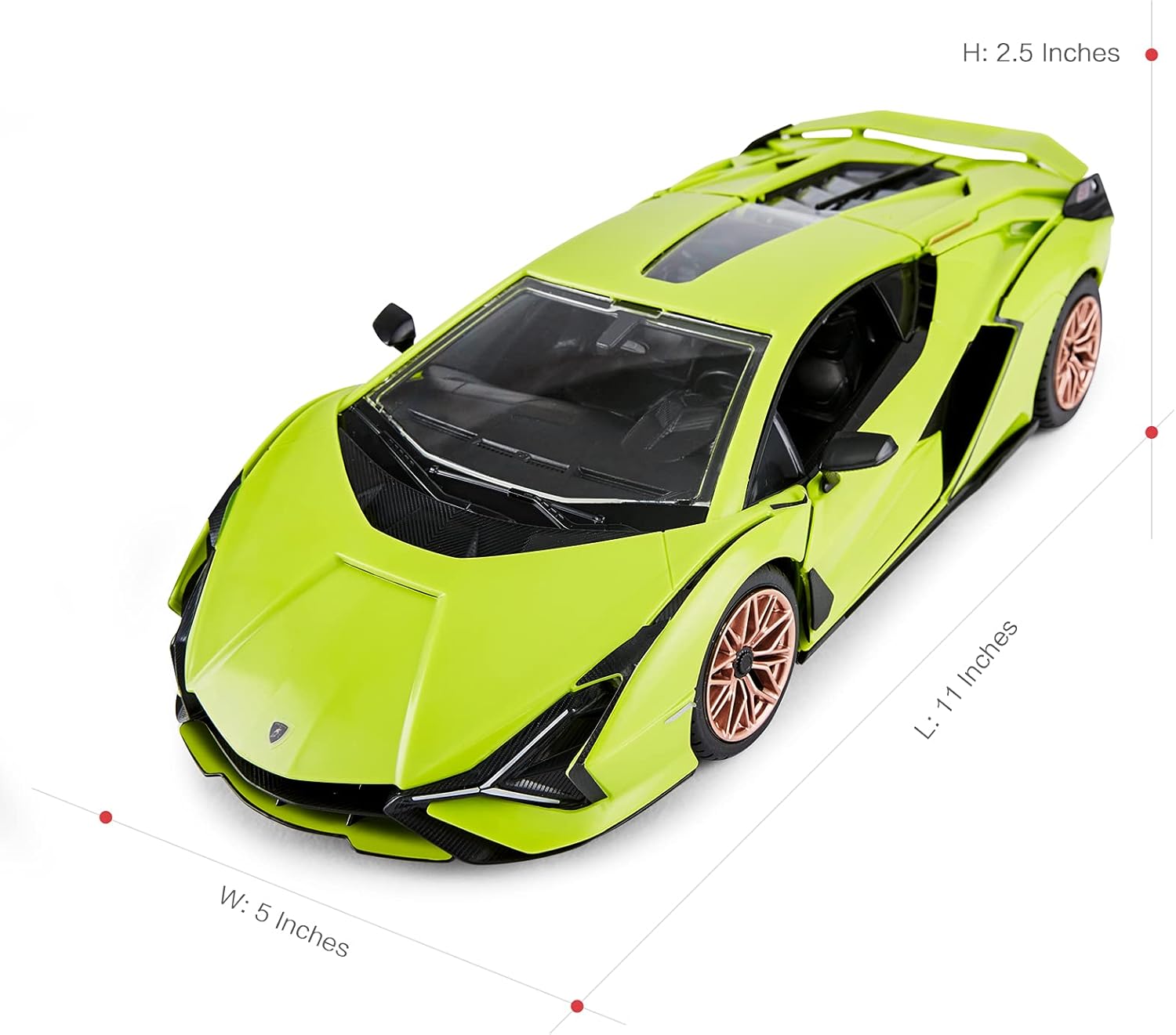 RASTAR RC Car Kits to Build for 1/18 Lamborghini Sian Remote Control Car, Build Your Own RC Car Kit, Gift Ideas for 8+, 2mph Low Speed for Beginner, Green