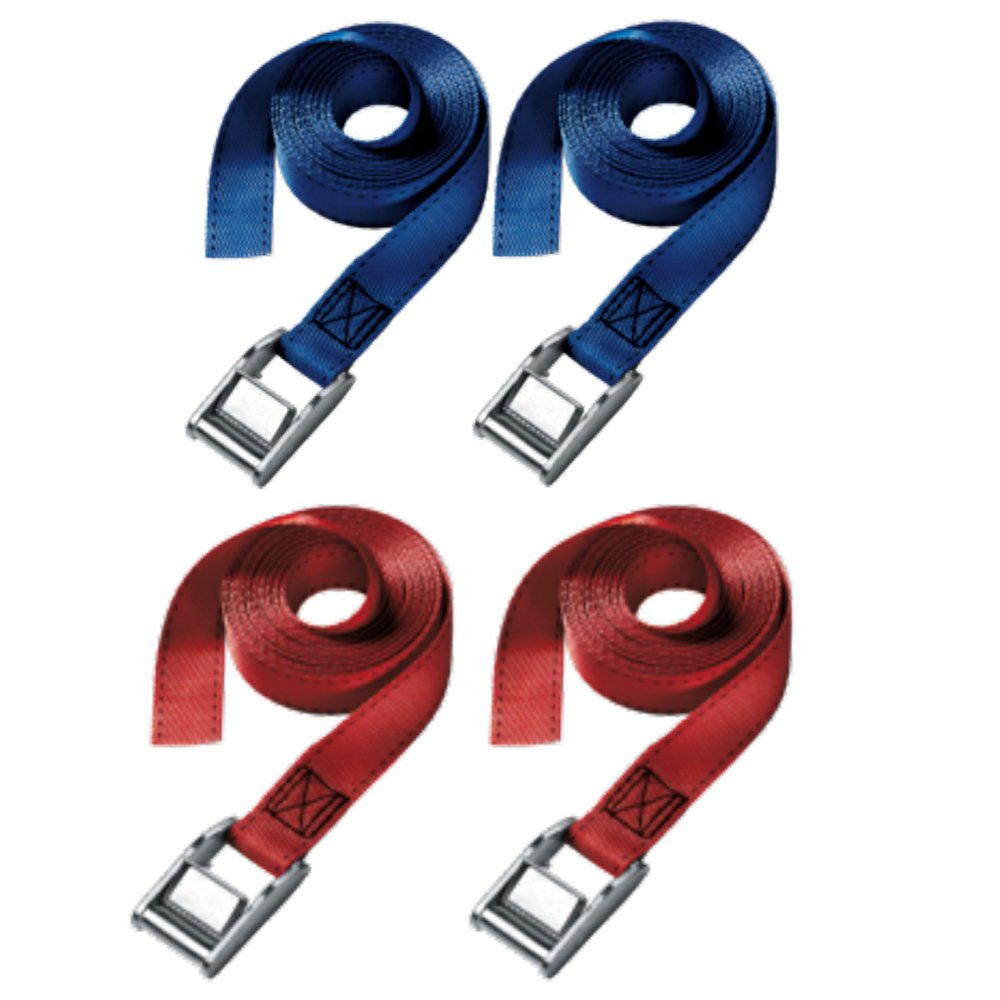 Master Lock Random Color 3110Eurdatcol Luggage Straps With Easy To Use Buckle, 2,50M X 25Mm Strap, Pack Of 2