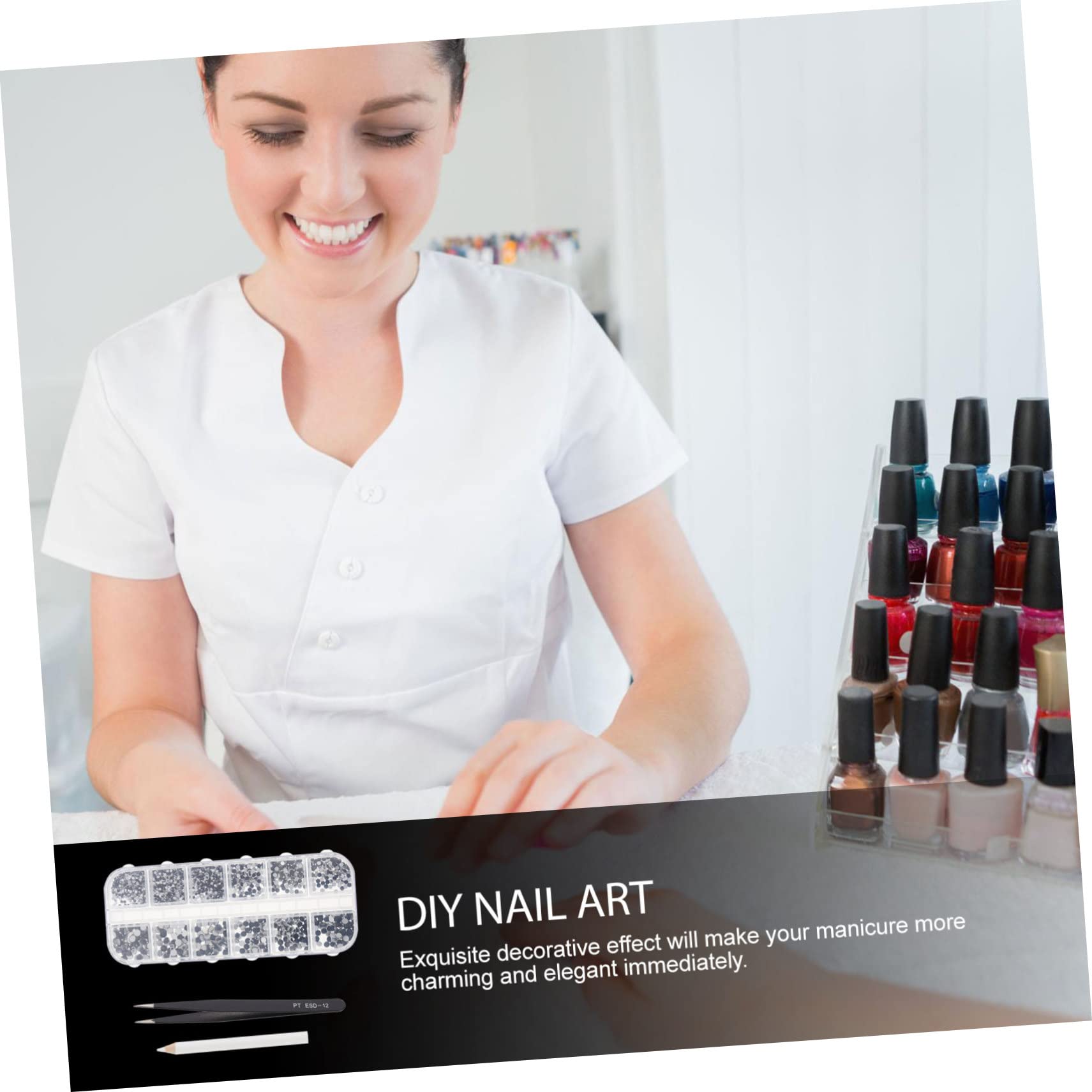 Beavorty 3 Juegos Maquillaje De Diamantes De Imitación Accesorios Uñas Cristales Para Manualidades Decoracion Uñas Decoración Uñas Encantos De Uñas Piso Uñas Semicíricas Acero Inoxidable 3d