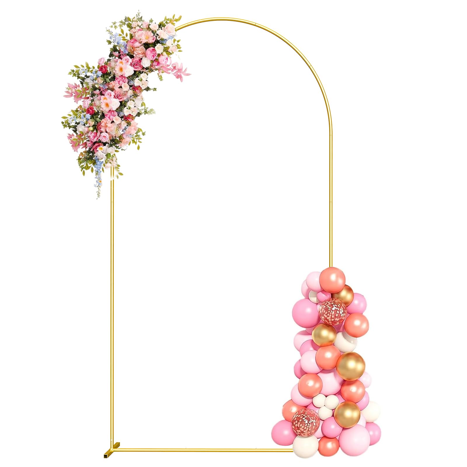View 1 of ** missing five screws **
Hzdeying 6.6FT Metal Arch Backdrop Stand Gold