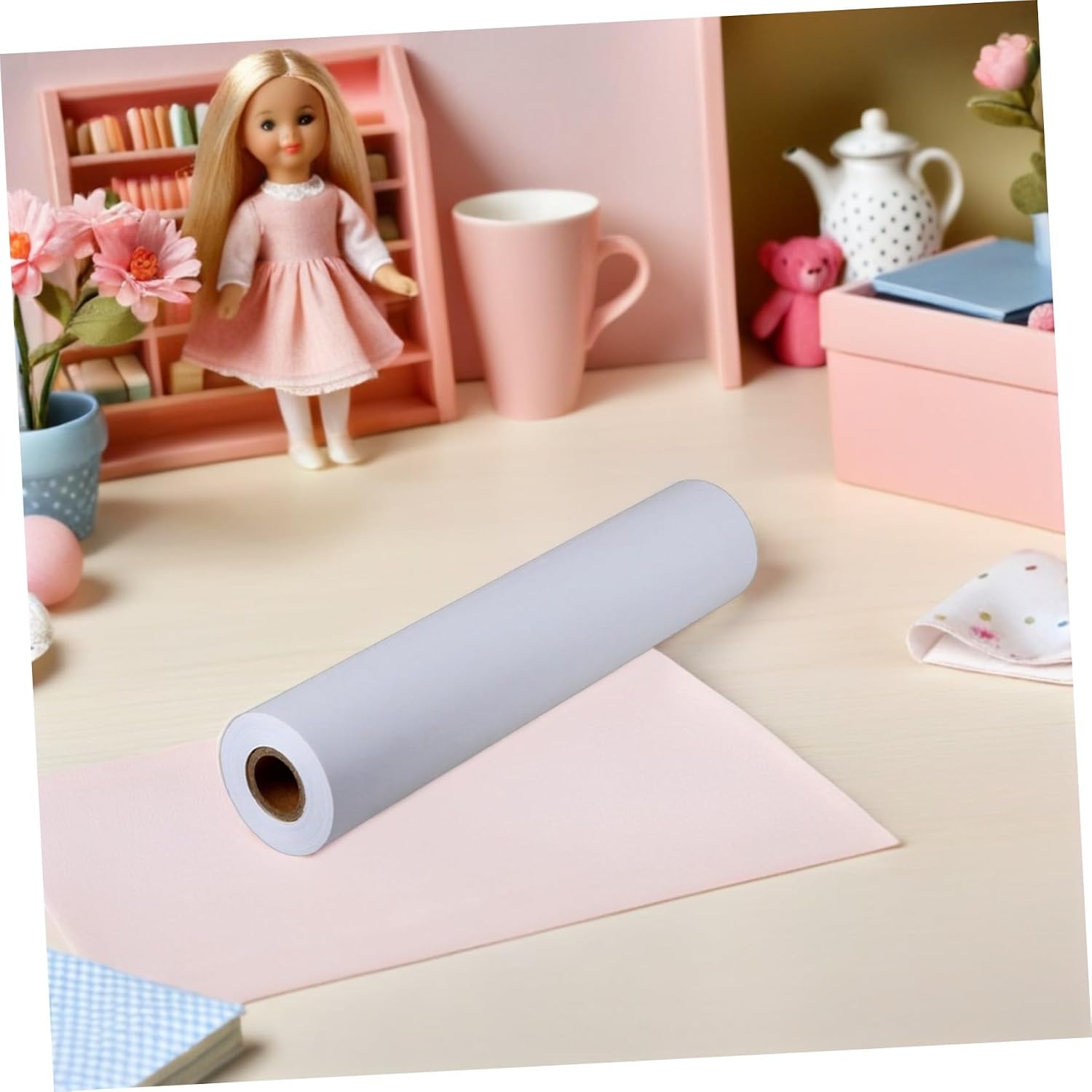 CORHAD 2 Pack White Drawing Paper Rolls 30cm x 5m Bulk Sheets Acid-Free Watercolor Paper Roll for Kids Art Sketch Painting