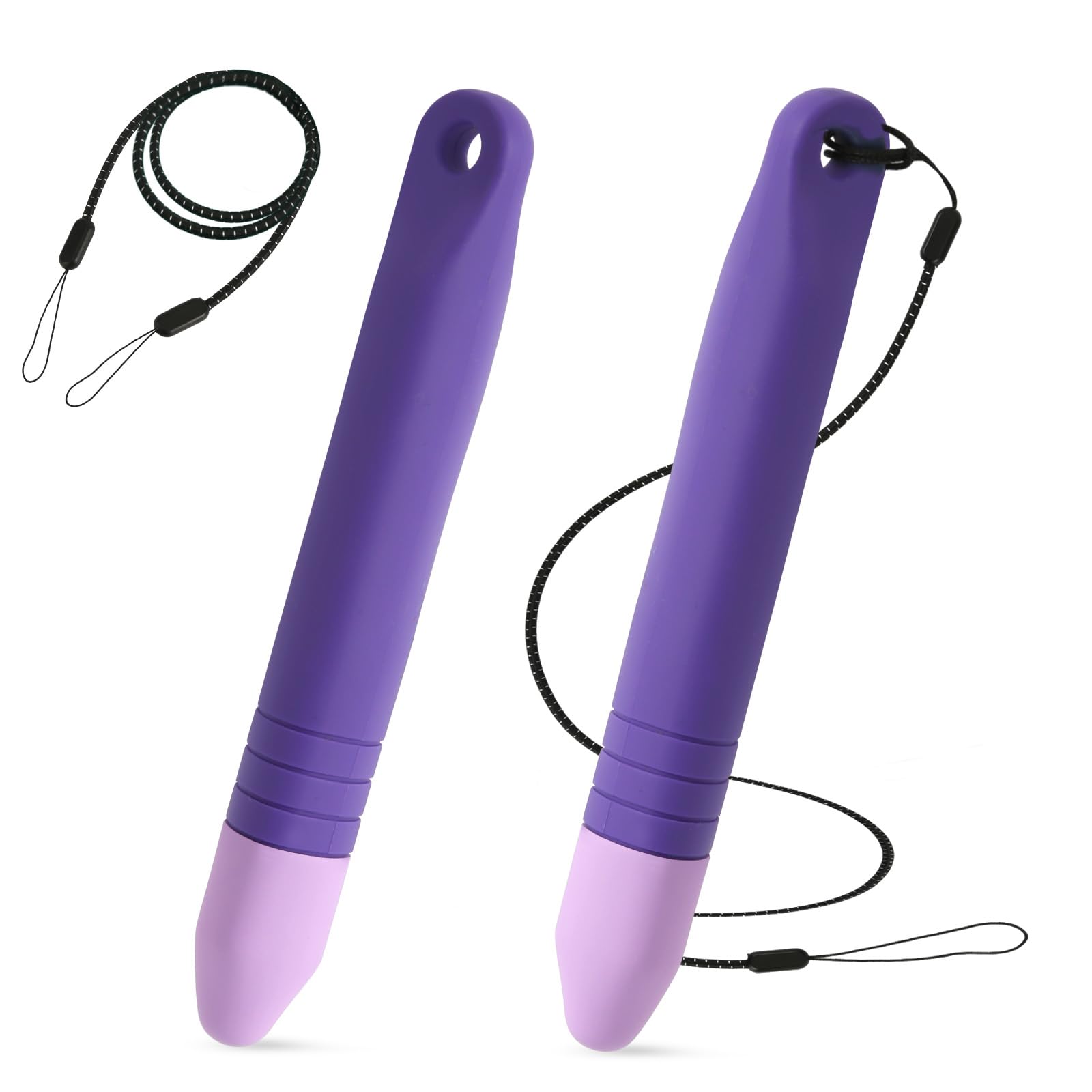 2pcs Kid-Friendly Stylus Pens with Anti-Loss Lanyards