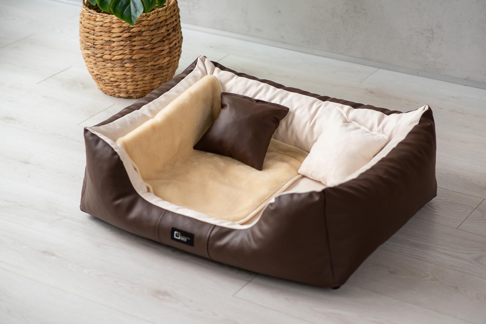 Hundedecke Waschbar Wasserdicht Katzendecke Grosse Mittelgroße Kleine Hunde Katze - Kuscheldecke Decke aus Kunstfell Fellimitat Kunstpelz - Doppelseitig Weich Warm (Hellbeige, 150x100cm)