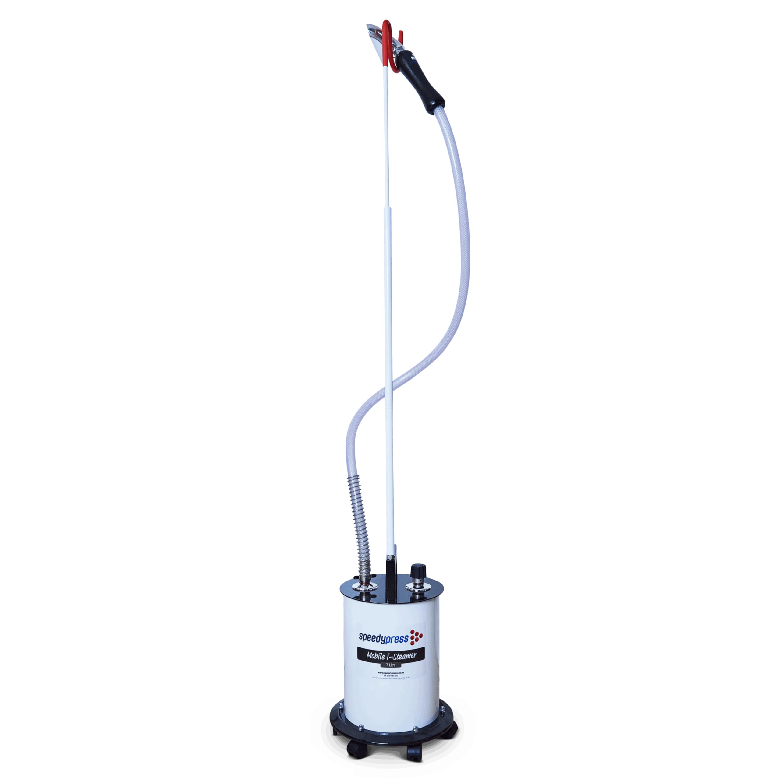 Speedypress Vapores / Vaporizador / Ropa Vertical Vapor / Centro de Planchado Vertical (Fabricado Británica) con 3 Años de Garantía + Vapor Portátil GRATIS. Elección de 3 Tamaños. (Mobile 7 litros / 210 minutos de vapor)