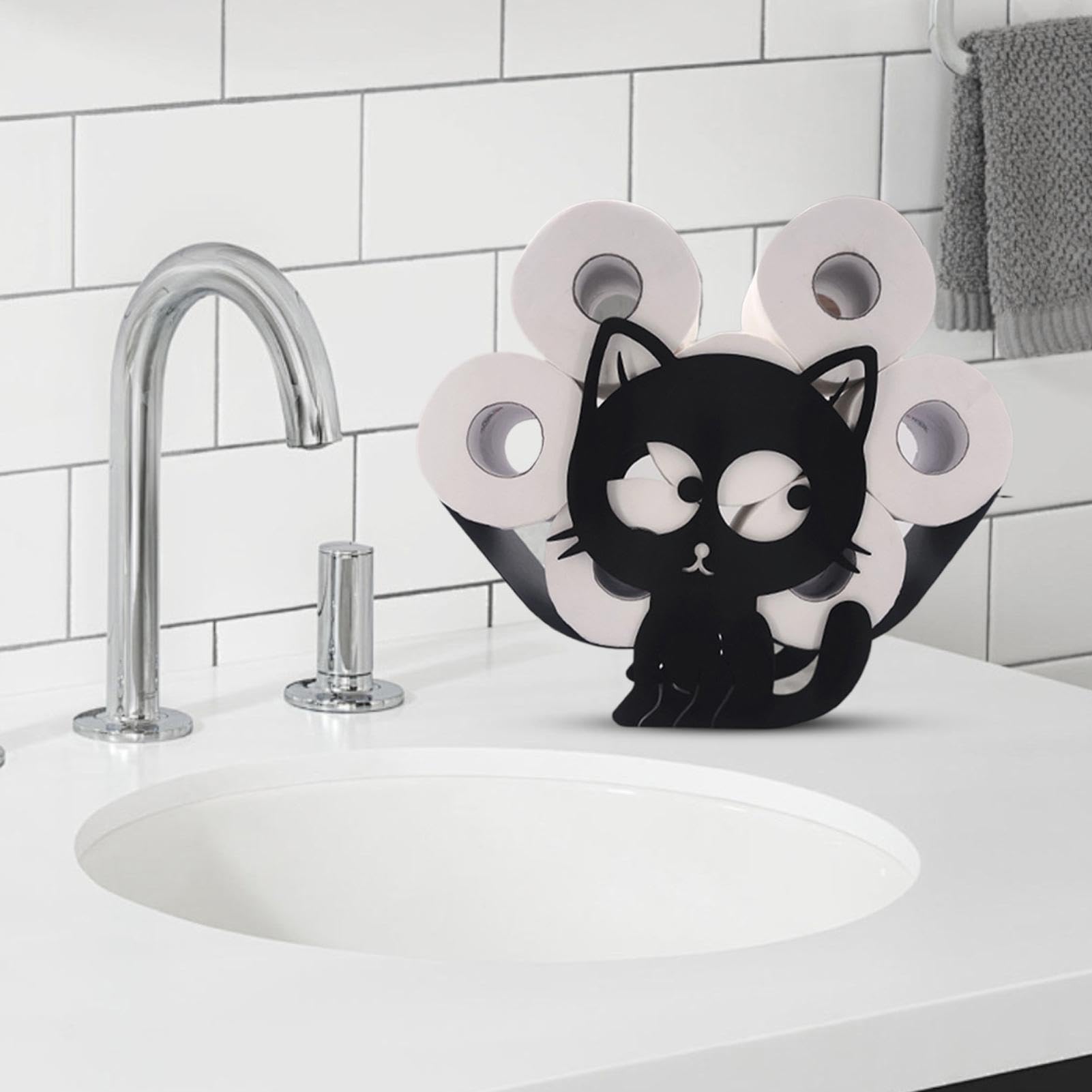 Soporte Metálico para Rollo de Papel de Cocina Decoración Metálica para el | Estante para Toallas de Papel de Baño para Encimera de Cocina Baño Aseo Hogar Casa de Campo Granero
