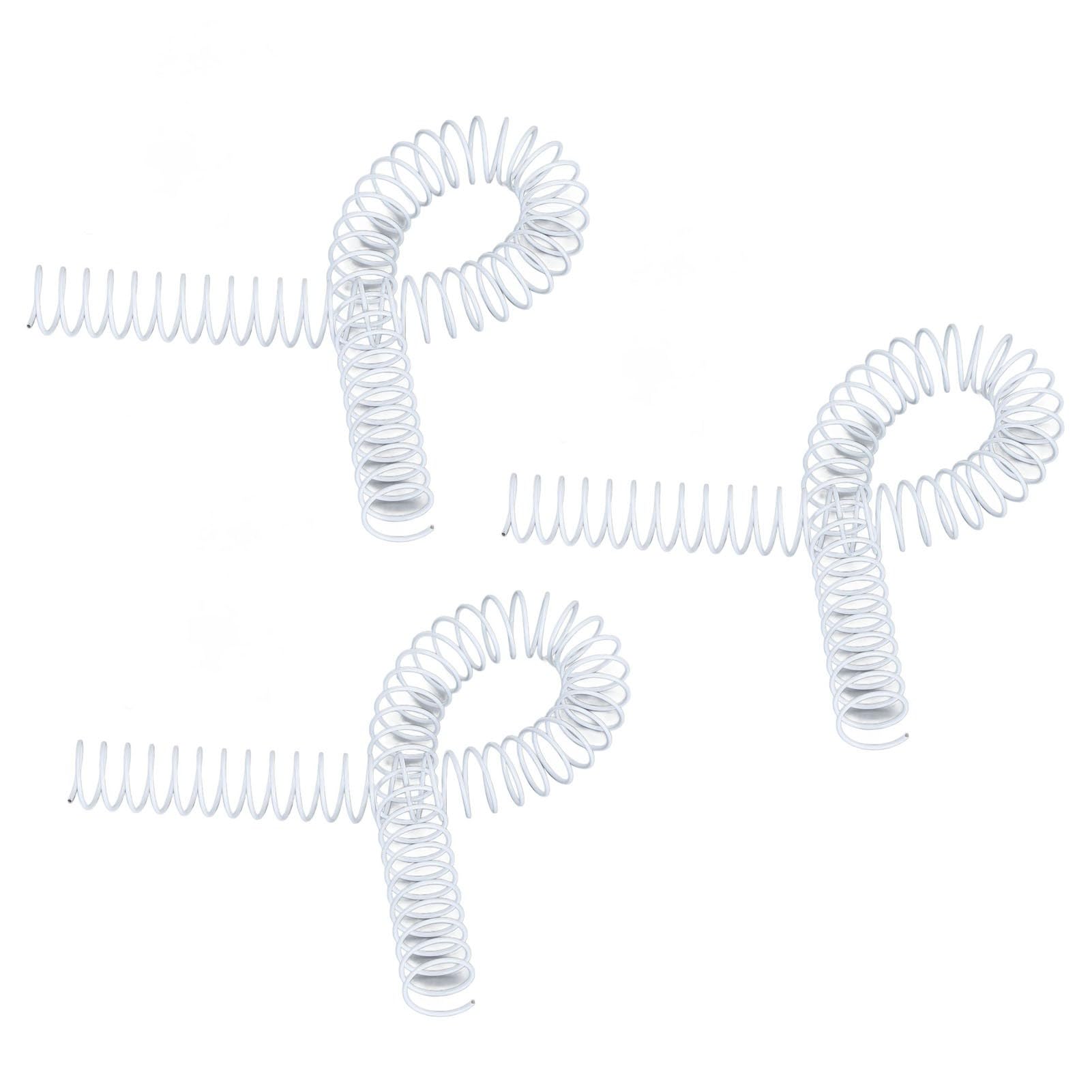 Dorsi per Rilegatura a Pettine in Plastica 100 Pezzi, 48 Anelli, Dorsi per Rilegatura a Spirale, per Studenti e Colleghi (WHITE)