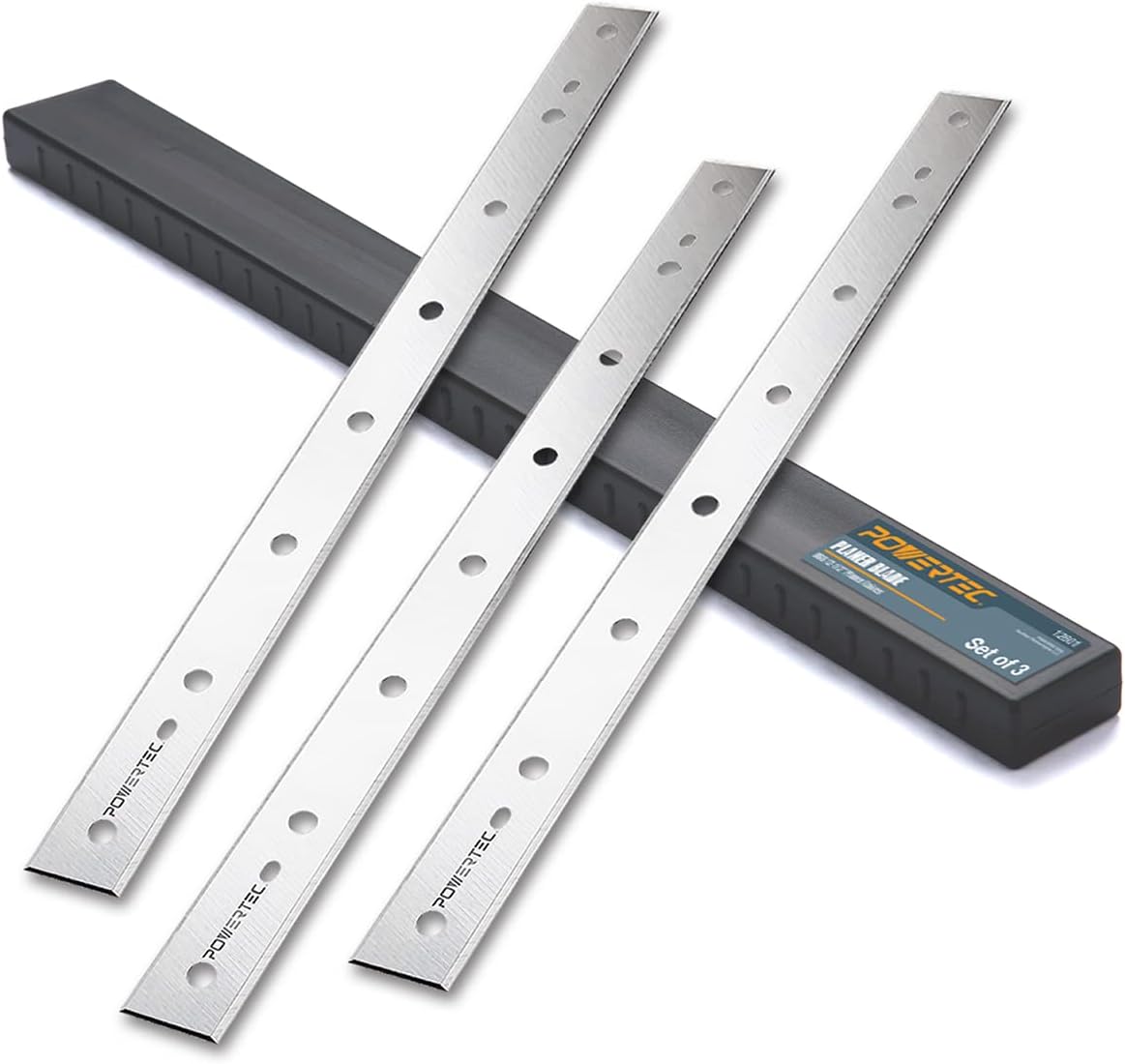 POWERTEC 12-1/2 Inch Planer Blades for DeWalt DW734 Planer, Replacement for DW7342 Planer Knives, Set of 3 (12801)