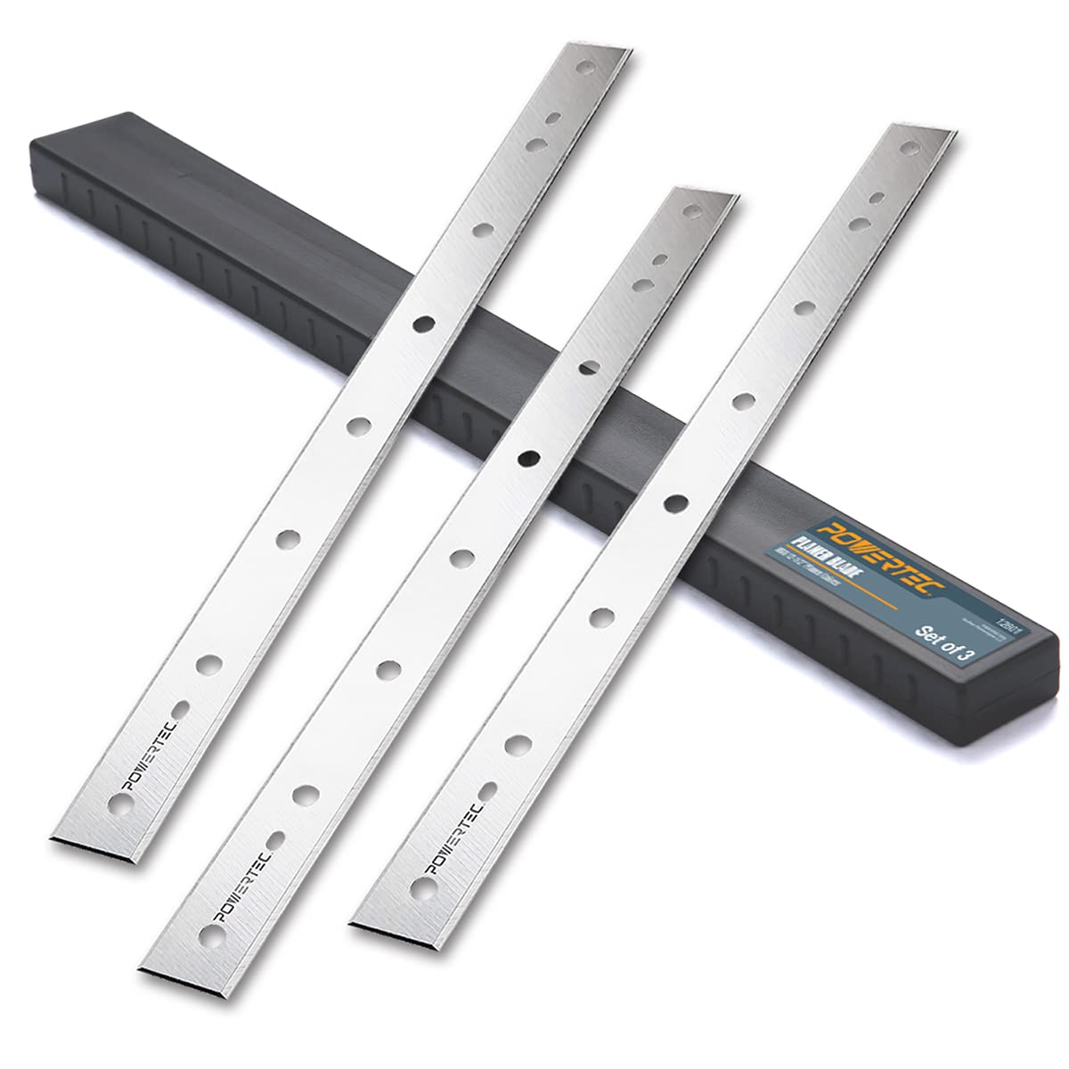 POWERTEC 12-1/2 Inch Planer Blades for DeWalt DW733 Planer, Replacement for DW7332 Planer Knives, Set of 4 (12809DD)