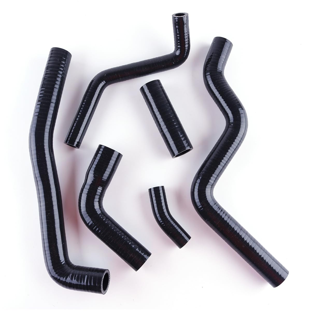 Per YAMA HA FZ6 S2 2008 Silicone Radiatore del liquido di raffreddamento 3 strati Kit tubo (nero)