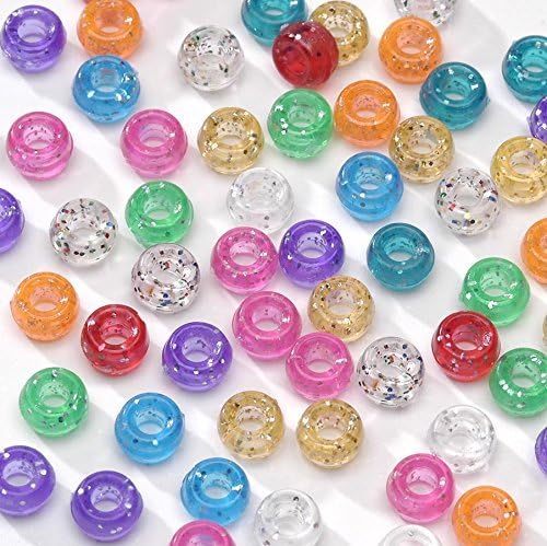 Darice 9mm Assorted Value Pack Pony Beads, Glitter