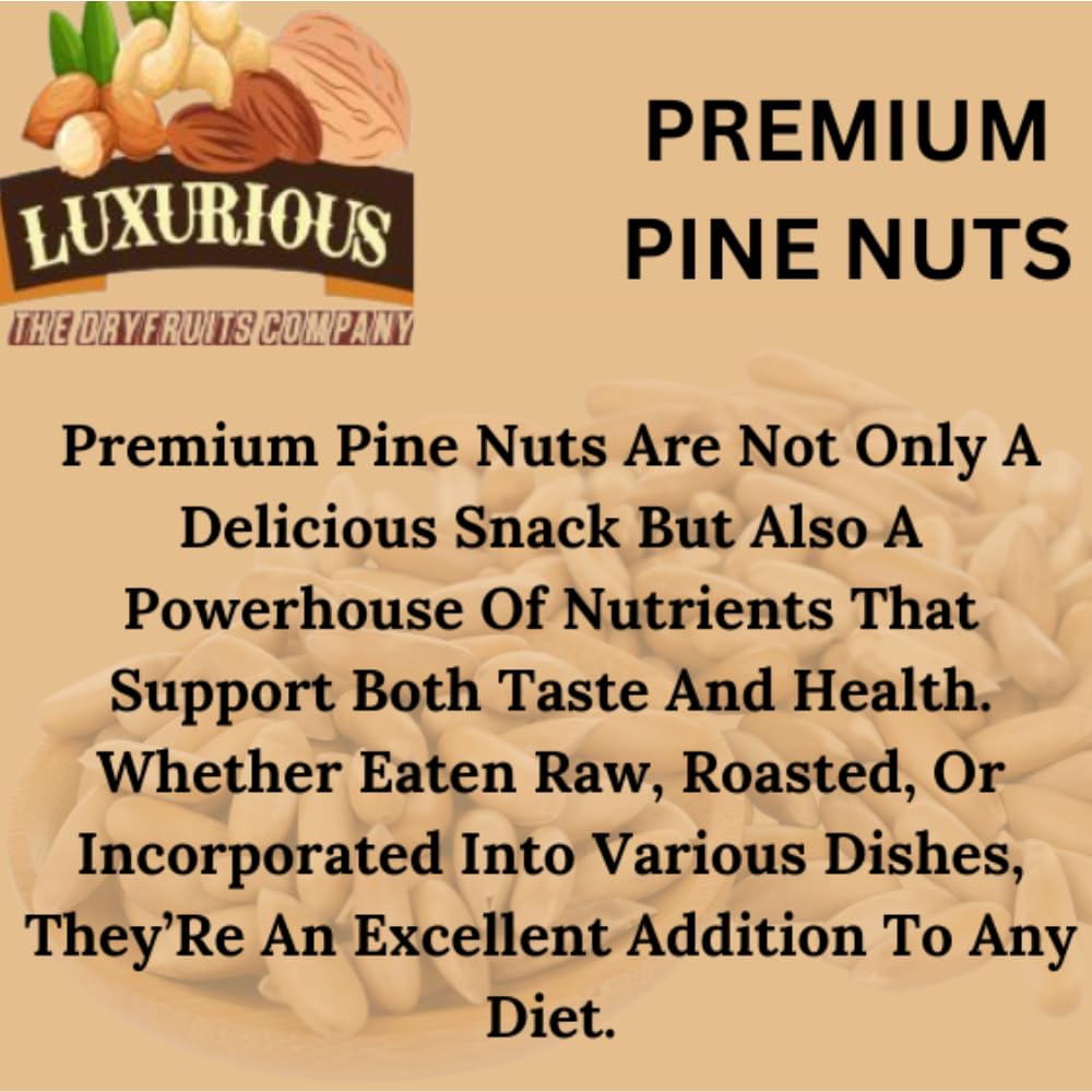 Luxurious Premium Pine Nuts 100g | Whole Chilgoza Giri/Chilgoj Seeds/Forest Jewels | Jumbo Size Without Shell | Fresh & Crunchy | Rich in Protein & Fiber | Perfect for Salads, Cooking & Snacking - Image 7 thumbnail