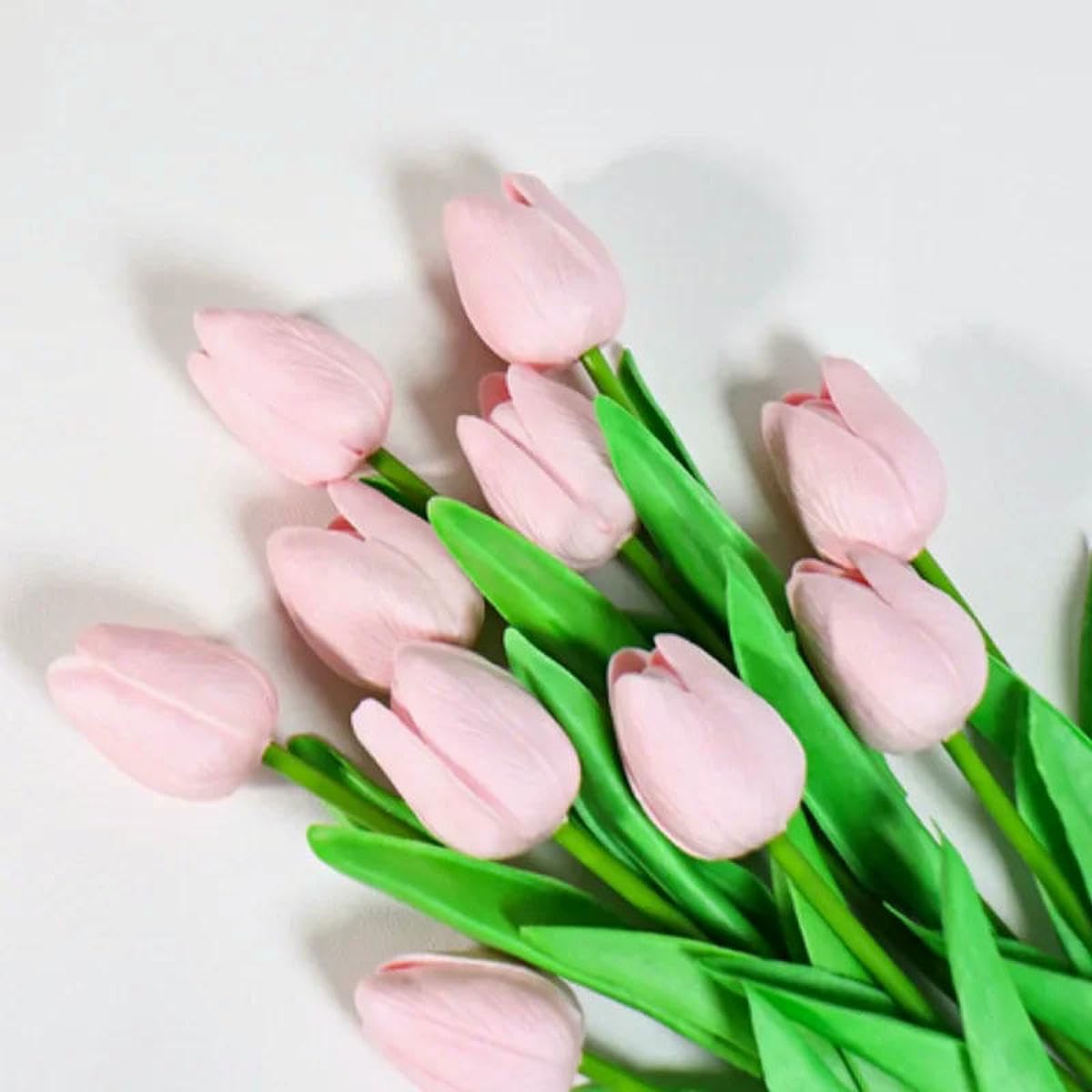 AYHTUD 1/3/5 Tulips Artificial Flowers Real Touch Flowers Bouquet Decor Fake Tulips Flower for Home Wedding Decorations-Candy pink-5pcs