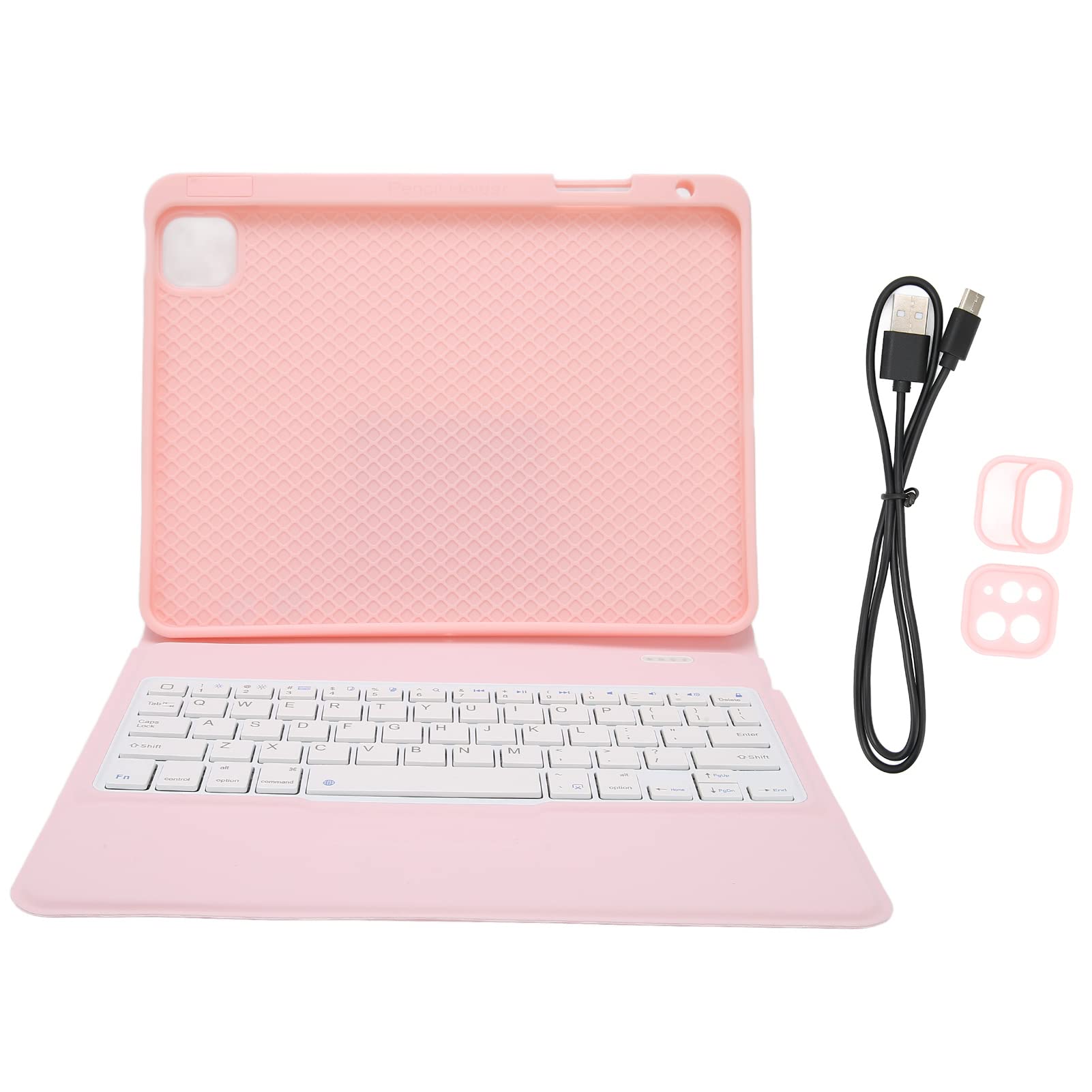 Custodia per Tablet Simpatica Protezione a Tutto Tondo Incisione Accurata per Tablet IOS Pelle PU Rosa