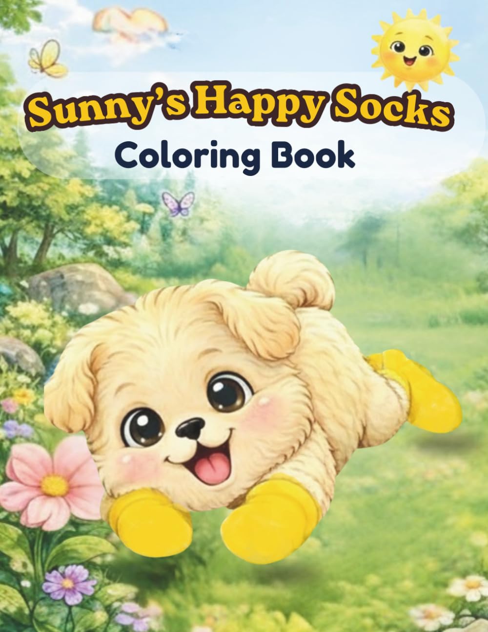 Sunny's Happy Socks Coloring Book: Cute and Easy Coloring Pages for Ages 3–6