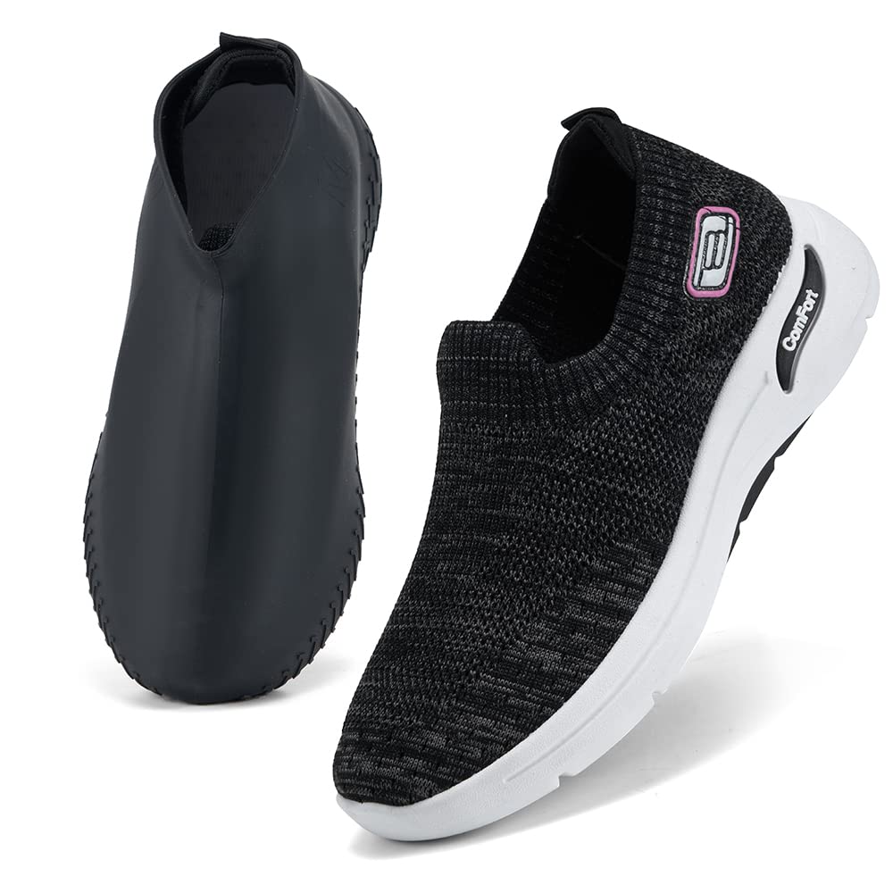 Women's Slip-On Walking Shoes Mesh Breathable Lightweight Casual Sneakers for Work Gym Running Training Shoes