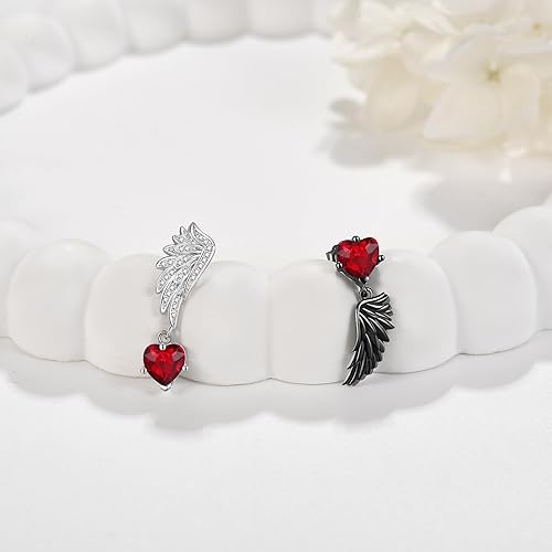 Miniatura 5 de MONGAS Aretes de Navidad de plata esterlina, reno, Papá Noel, copo de nieve, árbol de Navidad, hombre de jengibre, muñeco de nieve, aretes colgantes