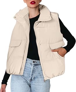 HANXIULIN Gilet for Women UK Stand Collar Lightweight Women's Outwear Gilet Bodywarmer Outdoor Light Gile Bodywarmer Winter Warm Ladies Lightweight