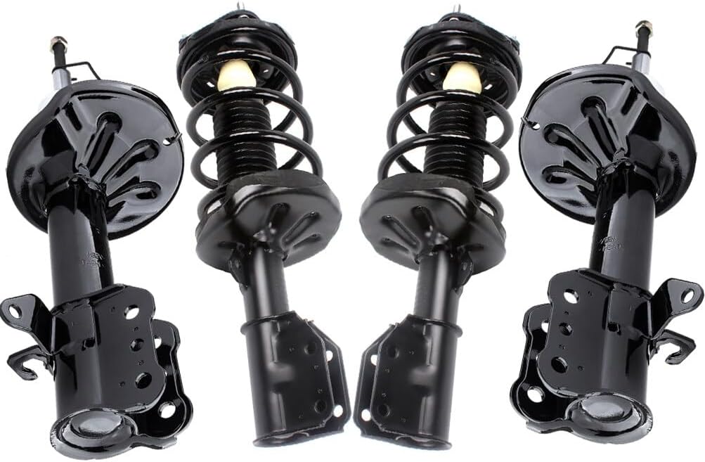 OCPTY Front Complete Struts Spring Assembly + Rear shock absorbers Fits 2001 2002 2003 for Mazda Protege 2002-2003 for Mazda Protege5 Quick Struts 171425 171424 333276 - Set of 4