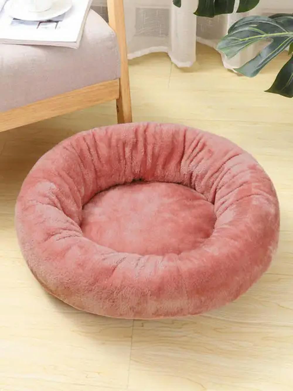 TPIONEER Pet Dog Bed Comfortable Donut Round Dog Kennel Ultra Soft Washable Dog and Cat Cushion Bed Winter Warm Doghouse